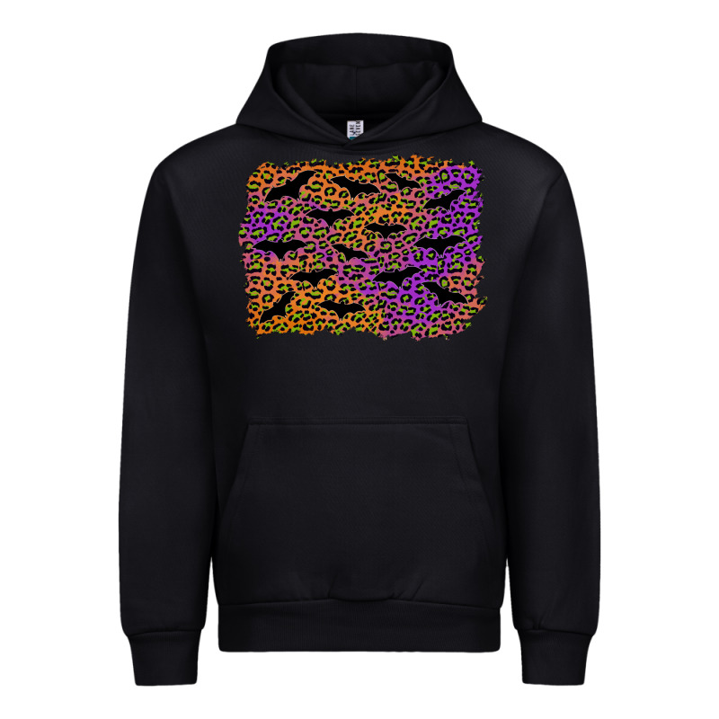 Halloween Leopard Bat Background Urban Hoodie by AdoDesignShop | Teevron