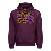 Mauve Wine halloween leopard bat background Urban Hoodie - AdoDesignShop