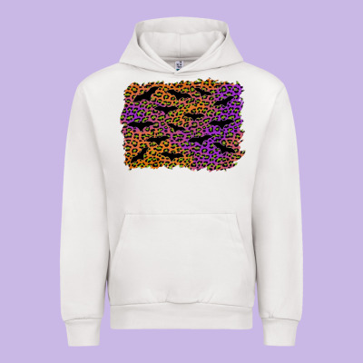 Halloween Leopard Bat Background Urban Hoodie Designed By Adodesignshop