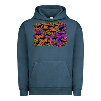 Pigment Midnight Navy halloween leopard bat background Urban Hoodie - AdoDesignShop