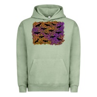 Pigment Oil Green halloween leopard bat background Urban Hoodie - AdoDesignShop