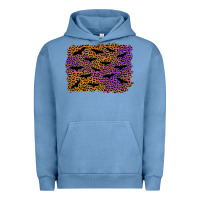 Pigment Pebble Blue halloween leopard bat background Urban Hoodie - AdoDesignShop