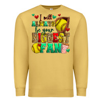 Antique Gold i will always be your biggest fan softball Premium Sweatshirt - Zillion Design Studio