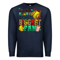 Navy i will always be your biggest fan softball Premium Sweatshirt - Zillion Design Studio
