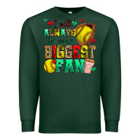 Sports Green i will always be your biggest fan softball Premium Sweatshirt - Zillion Design Studio