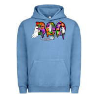 Pigment Pebble Blue halloween boo Urban Hoodie - AdoDesignShop