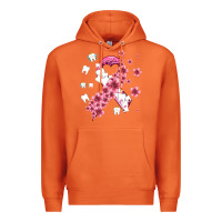 Carrot teeth and flower cancer ribbon Premium Hoodie - AdoDesignShop
