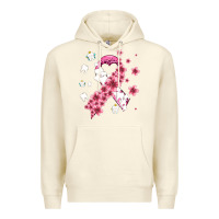 Sandshell teeth and flower cancer ribbon Premium Hoodie - AdoDesignShop