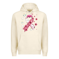 Tofu teeth and flower cancer ribbon Premium Hoodie - AdoDesignShop