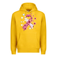 Lemon teeth and flower cancer ribbon Premium Hoodie - AdoDesignShop