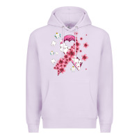 Lilac teeth and flower cancer ribbon Premium Hoodie - AdoDesignShop