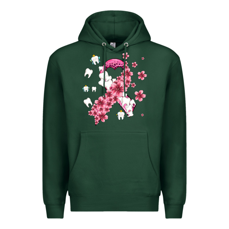 Teeth And Flower Cancer Ribbon Premium Hoodie by AdoDesignShop | Teevron