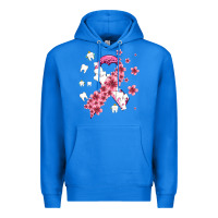 True Royal teeth and flower cancer ribbon Premium Hoodie - AdoDesignShop