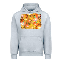 Heather Grey fall pumpkin background Urban Hoodie - AdoDesignShop