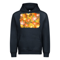 Navy fall pumpkin background Urban Hoodie - AdoDesignShop