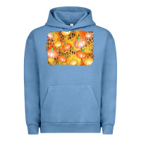 Pigment Pebble Blue fall pumpkin background Urban Hoodie - AdoDesignShop