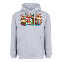 Heather Grey christmas cookie coffee cups Heavyweight Hoodie - Zillion Design Studio