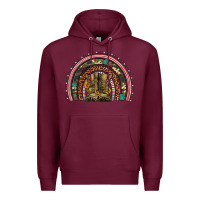 Burgundy soldier boots camouflage leopard gemstone rainbow Premium Hoodie - Artiststas