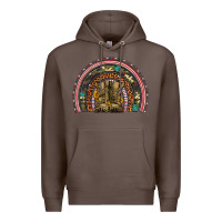 Coffee soldier boots camouflage leopard gemstone rainbow Premium Hoodie - Artiststas