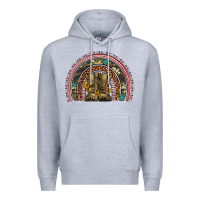 Heather Grey soldier boots camouflage leopard gemstone rainbow Premium Hoodie - Artiststas