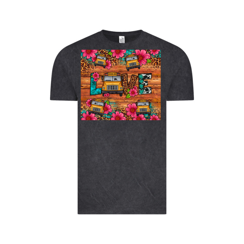 Love School Bus Leopard Vintage Tee by Artiststas | Teevron