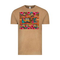 Vintage Camel love school bus leopard Vintage Tee - Artiststas