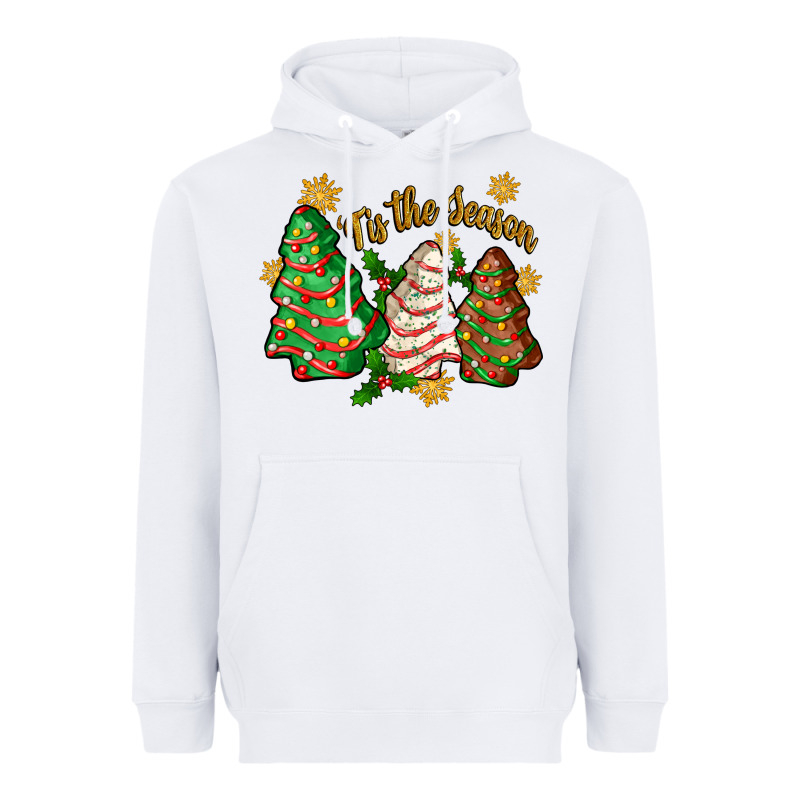 Tis The Season Christmas Cake Heavyweight Hoodie by Zillion Design Studio | Teevron