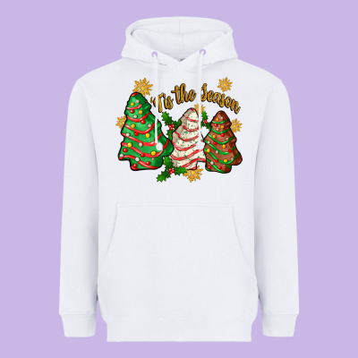 Tis The Season Christmas Cake Heavyweight Hoodie Designed By Zillion Design Studio