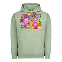 Pigment Oil Green colourful pumpkin background Urban Hoodie - AdoDesignShop