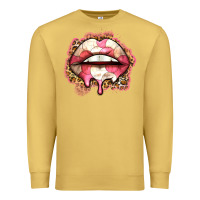 Antique Gold volleyball lips Premium Sweatshirt - Zillion Design Studio
