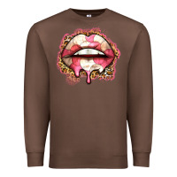 Chestnut volleyball lips Premium Sweatshirt - Zillion Design Studio