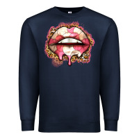 Navy volleyball lips Premium Sweatshirt - Zillion Design Studio