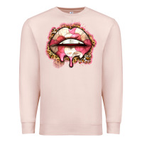 Pale Pink volleyball lips Premium Sweatshirt - Zillion Design Studio