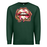 Sports Green volleyball lips Premium Sweatshirt - Zillion Design Studio