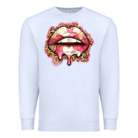 White volleyball lips Premium Sweatshirt - Zillion Design Studio