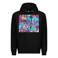 Black dentist element with flowers Premium Hoodie - AdoDesignShop