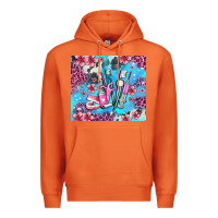 Carrot dentist element with flowers Premium Hoodie - AdoDesignShop
