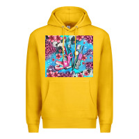 Lemon dentist element with flowers Premium Hoodie - AdoDesignShop