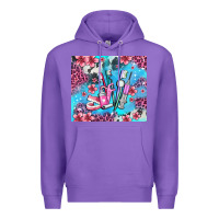 Purple dentist element with flowers Premium Hoodie - AdoDesignShop