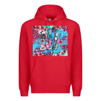 Red dentist element with flowers Premium Hoodie - AdoDesignShop