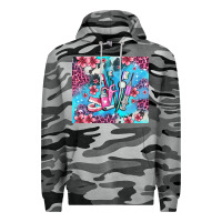 Slate Camo dentist element with flowers Premium Hoodie - AdoDesignShop