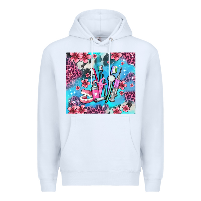 Dentist Element With Flowers Premium Hoodie by AdoDesignShop | Teevron