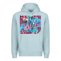 Blue Mist dentist element with flowers Premium Hoodie - AdoDesignShop