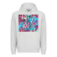 Dove Grey dentist element with flowers Premium Hoodie - AdoDesignShop