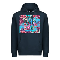 Navy dentist element with flowers Premium Hoodie - AdoDesignShop