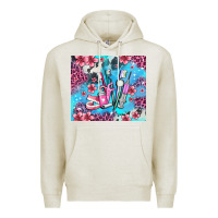 Oatmeal Heather dentist element with flowers Premium Hoodie - AdoDesignShop