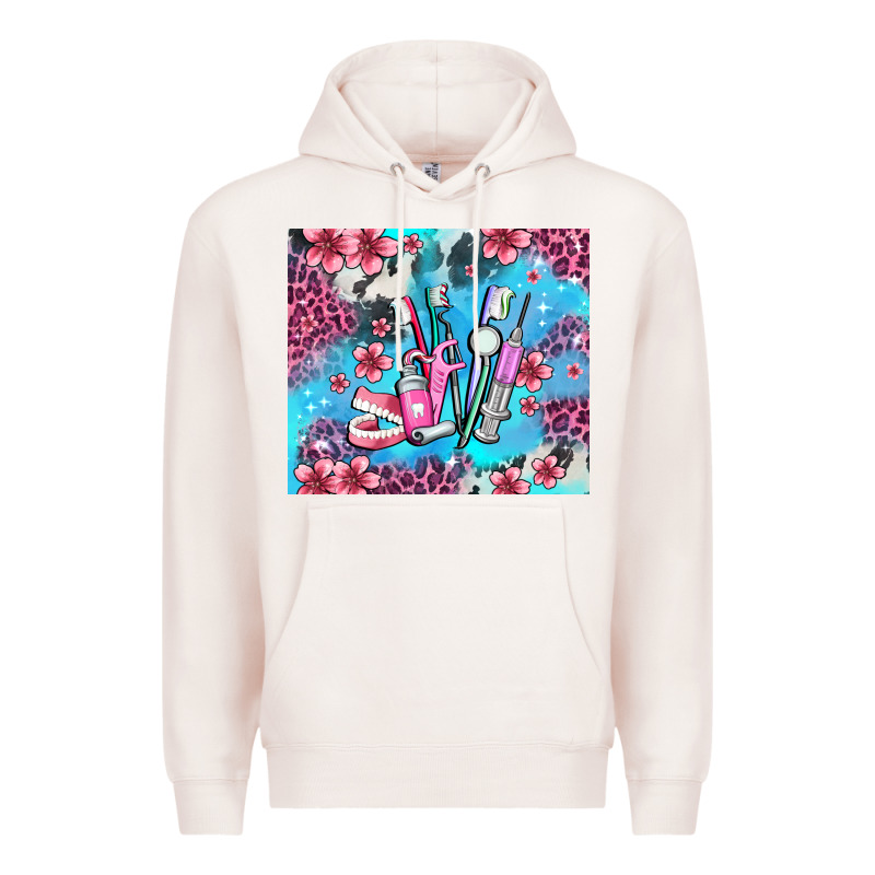 Dentist Element With Flowers Premium Hoodie by AdoDesignShop | Teevron
