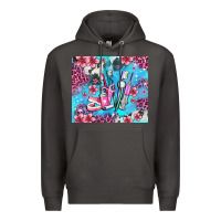 Smoke dentist element with flowers Premium Hoodie - AdoDesignShop