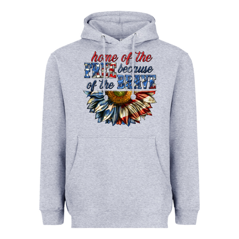 Home Of The Free Because Of The Brave Sunflower Bi Heavyweight Hoodie by texasbilliewilder | Teevron