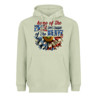 Matcha home of the free because of the brave sunflower bi Heavyweight Hoodie - texasbilliewilder